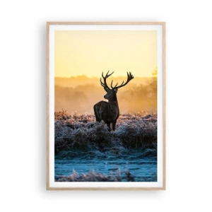 Poster în ramă de stejar deschis - Încoronat pe domeniul său - 70x100 cm