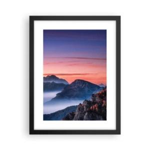 Poster în ramă neagră - Peste văi - 30x40 cm