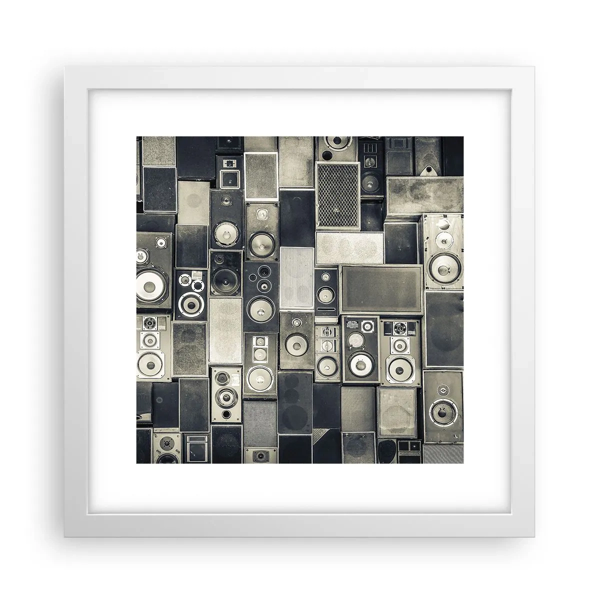 Poster în ramă albă - Și totul este în regulă - 30x30 cm