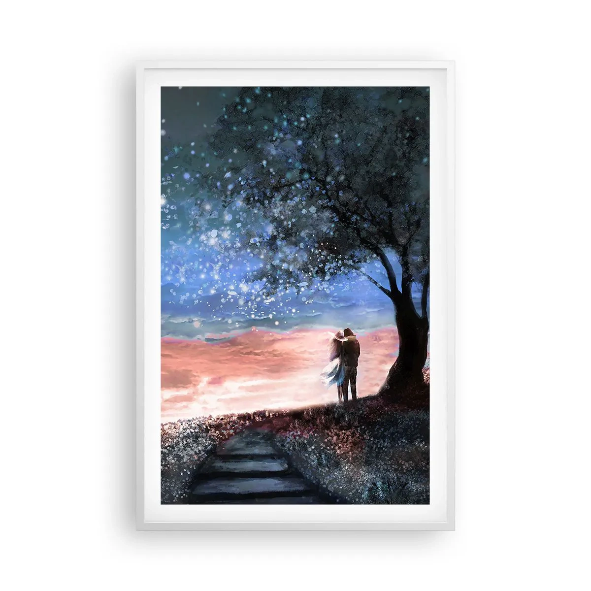 Poster în ramă albă - O performanță stelară - 61x91 cm