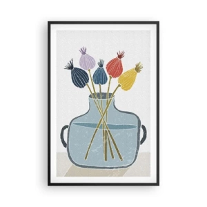 Poster în ramă neagră - Paparune sau maci? - 61x91 cm