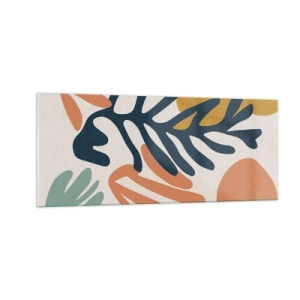 Tablou pe sticlă - Mări de corali - 100x40 cm