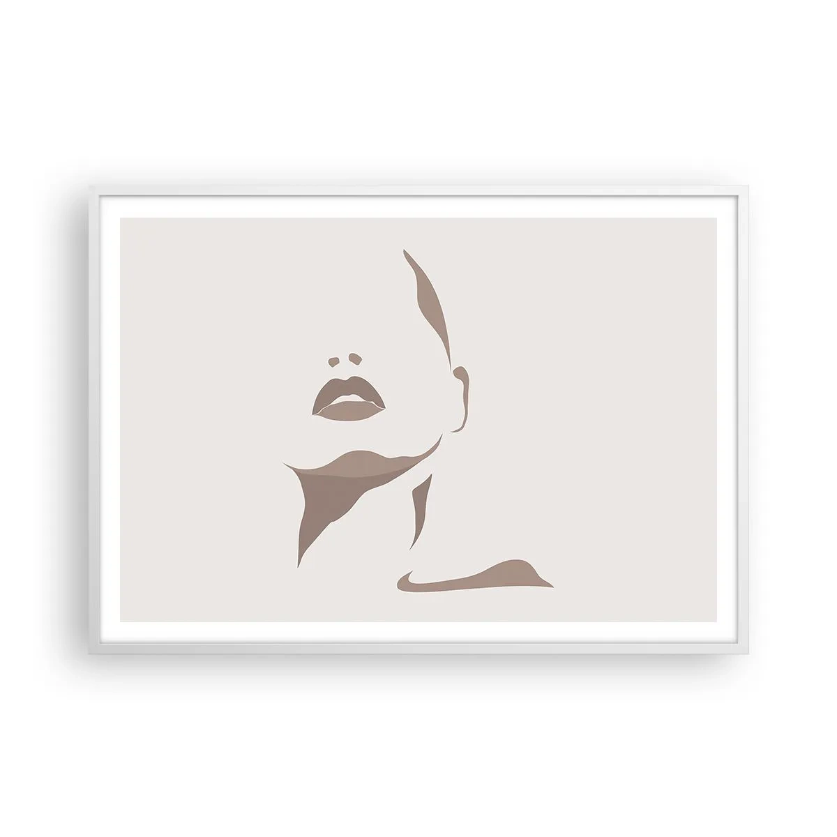 Poster în ramă albă - Creată din lumină și umbră - 100x70 cm