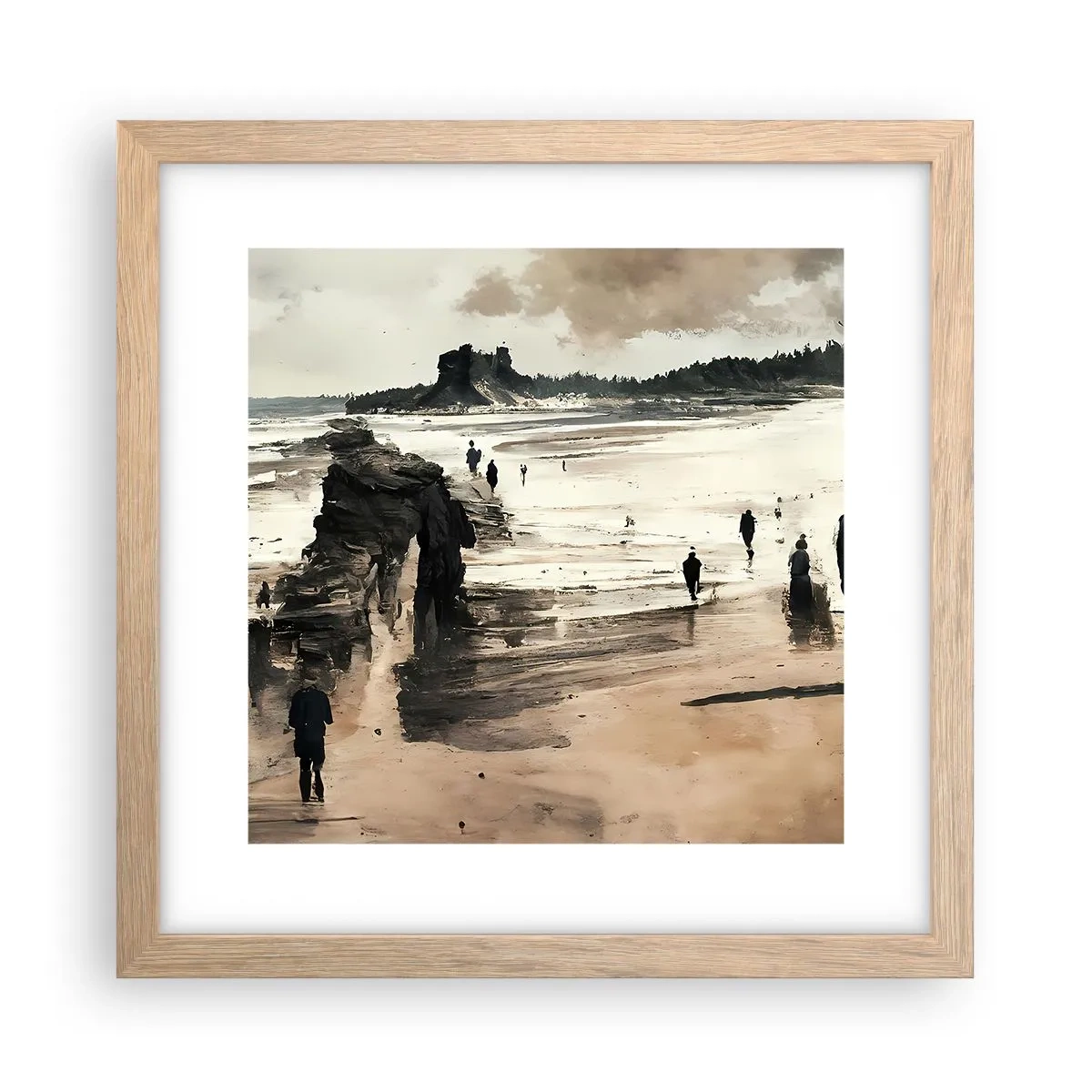 Poster în ramă de stejar deschis - Reamintiți - 30x30 cm