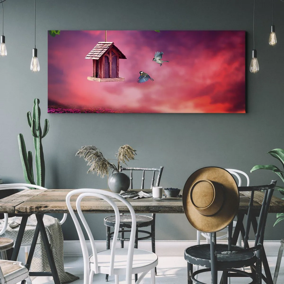 Tablou pe pânză - Invitație la cină - 100x40 cm