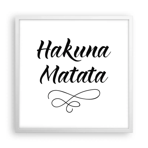 Poster în ramă albă - Cel mai bun sfat - 50x50 cm