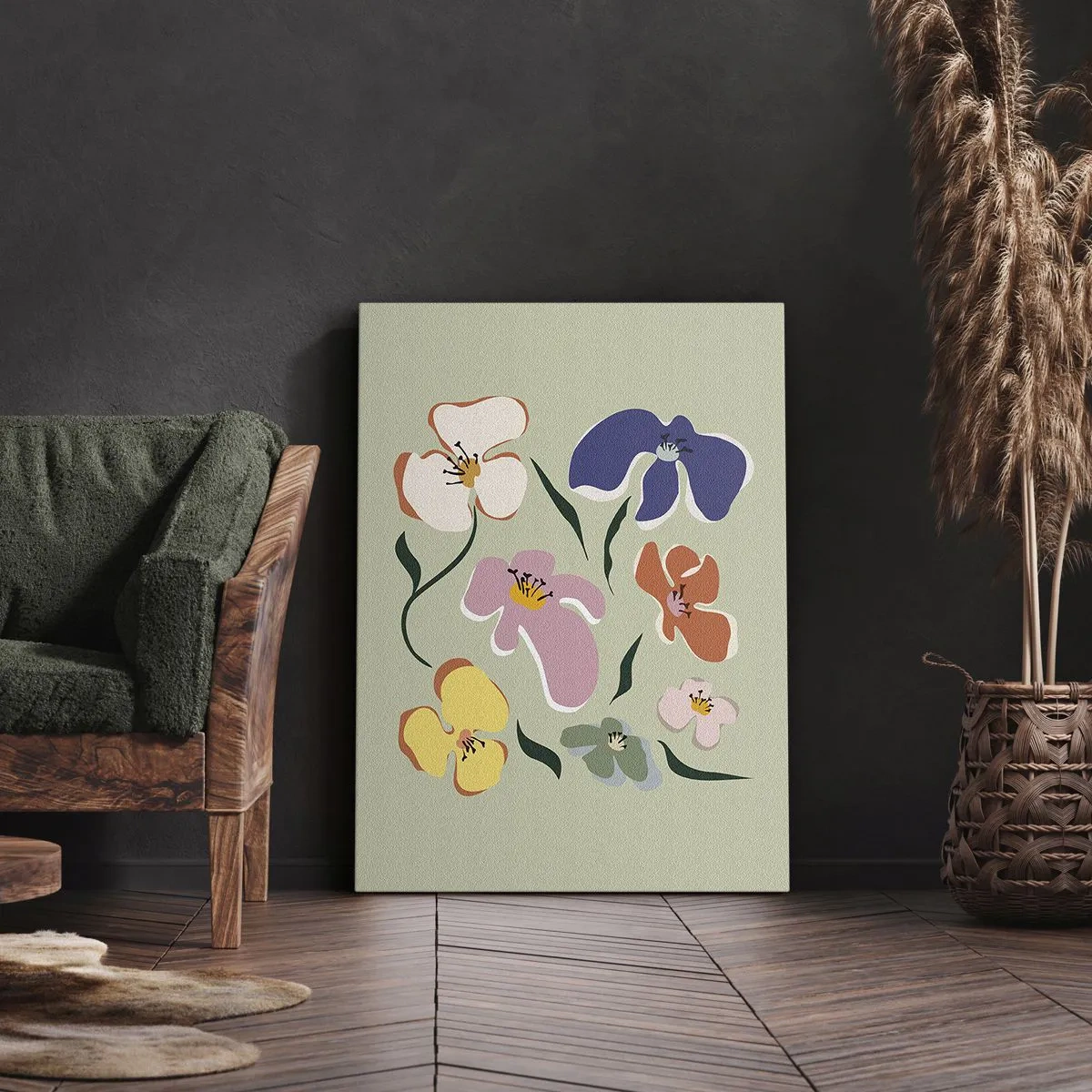 Tablou pe pânză - Panseluțe colorate - 50x70 cm