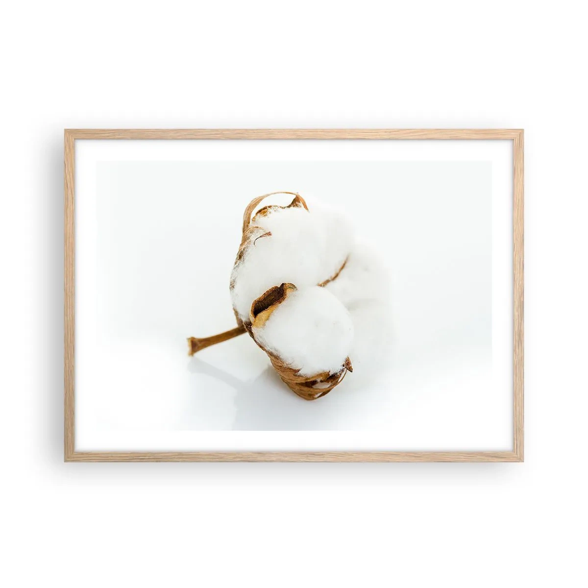 Poster în ramă de stejar deschis - Moale prin natură - 70x50 cm