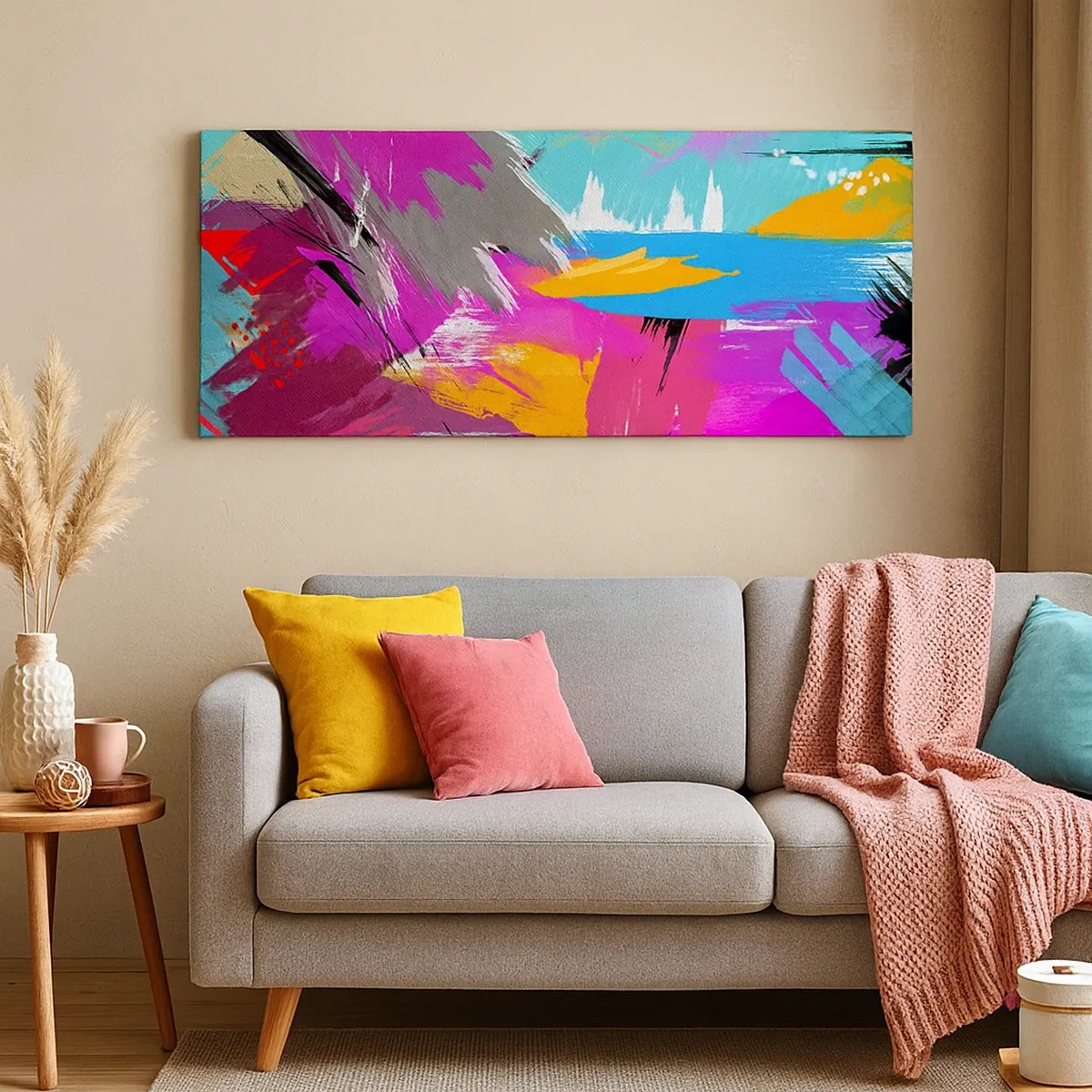 Tablou pe pânză - Mâzgălituri cu pensula - 30x30 cm