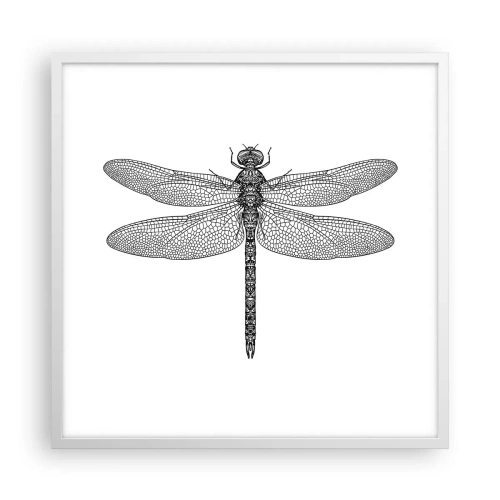 Poster în ramă albă - Precizia naturii - 60x60 cm
