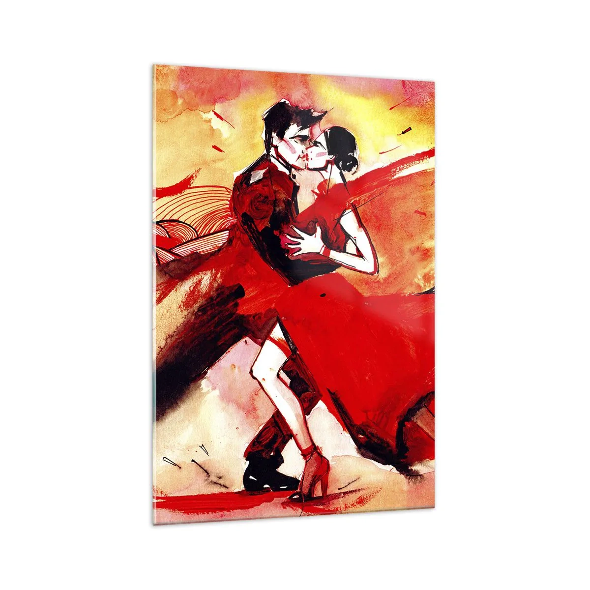 Tablou pe sticlă - Ritmul pasiunii purpuriu - 70x100 cm