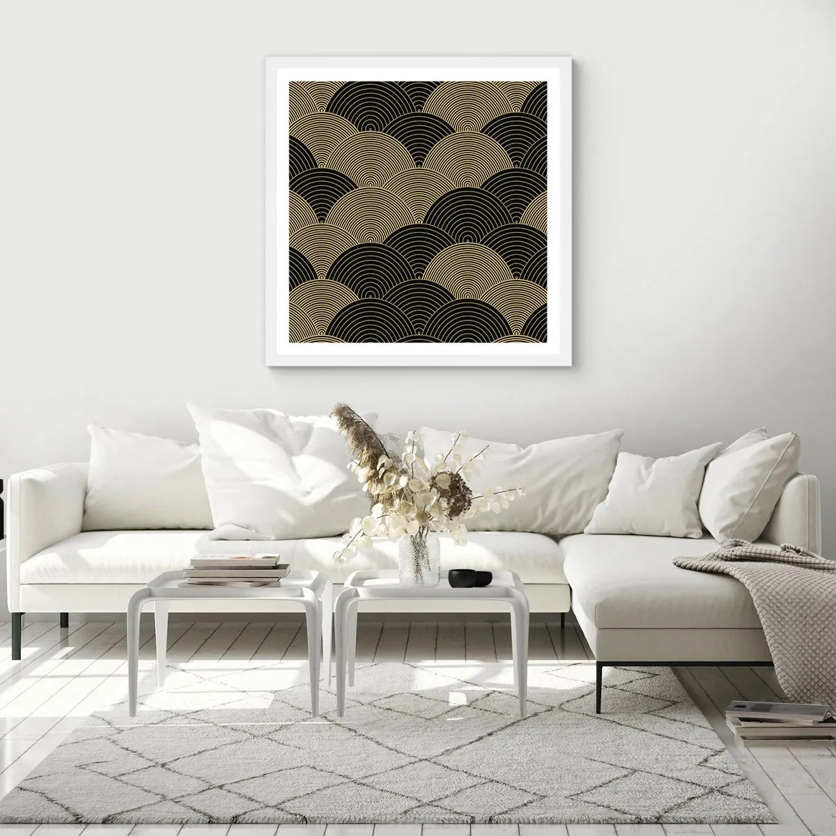 Poster în ramă albă - Unitate în multiplicitate - 60x60 cm