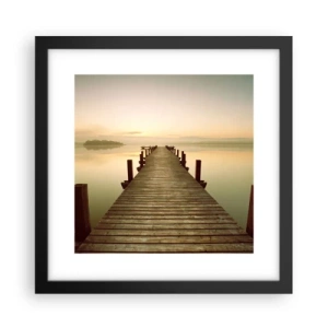 Poster în ramă neagră - Înainte de răsărit, zori, lumină - 30x30 cm