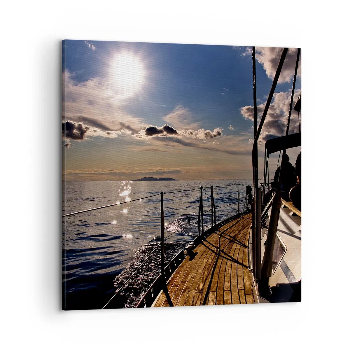 Tablou pe pânză - Sub vele spre soare - 50x50 cm