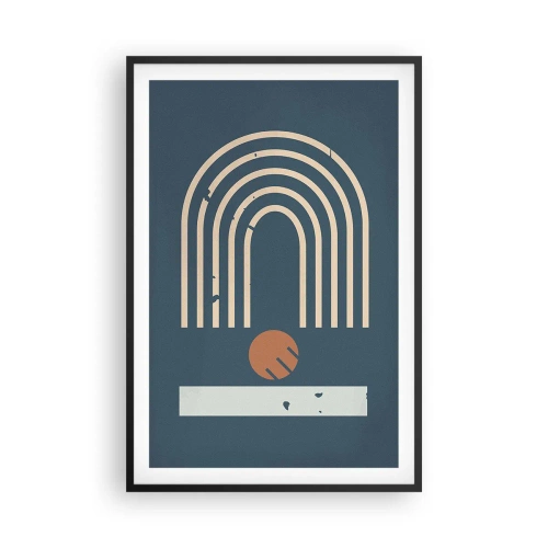 Poster în ramă neagră - Geometrie în funcție de rodie - 61x91 cm