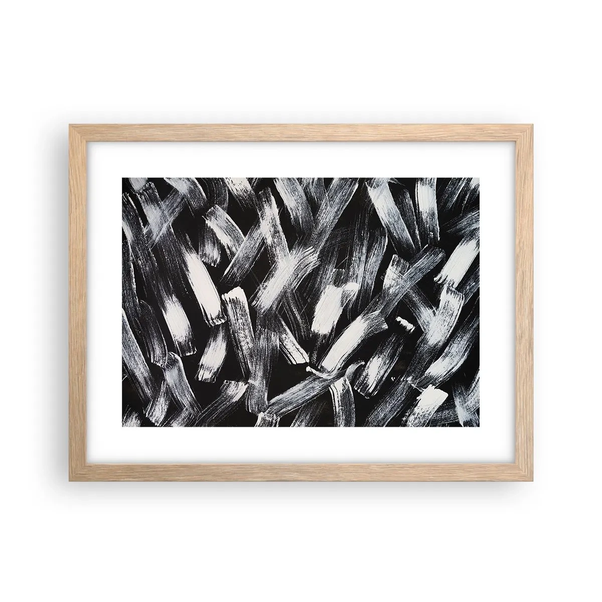 Poster în ramă de stejar deschis - Abstracție în spirit industrial - 40x30 cm