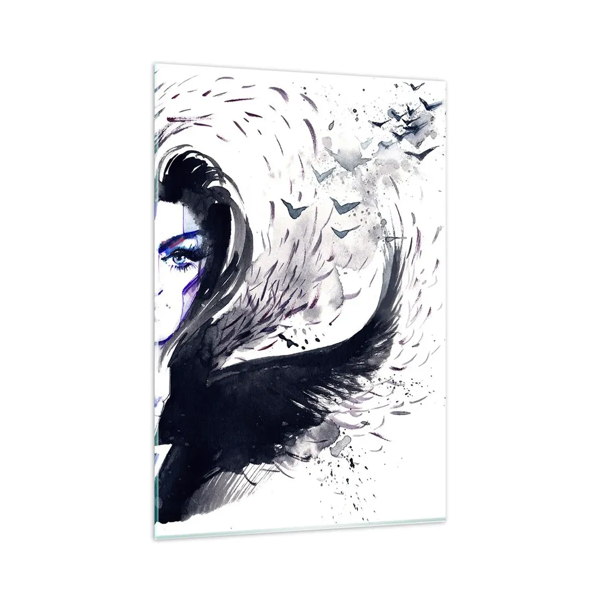 Tablou pe sticlă - Demonică și frumoasă - 80x120 cm