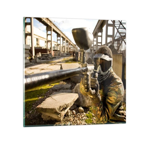 Tablou pe sticlă - Și tu poți fi erou - 50x50 cm