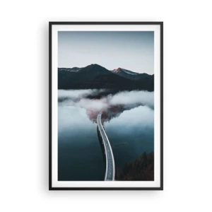 Poster în ramă neagră - Peste o apă netedă ca o oglindă - 61x91 cm