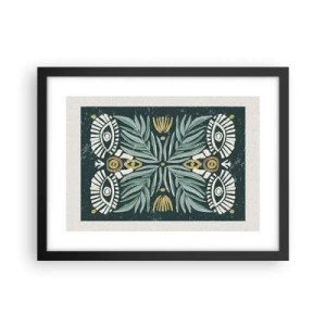 Poster în ramă neagră - Ca un decupaj folcloric - 40x30 cm