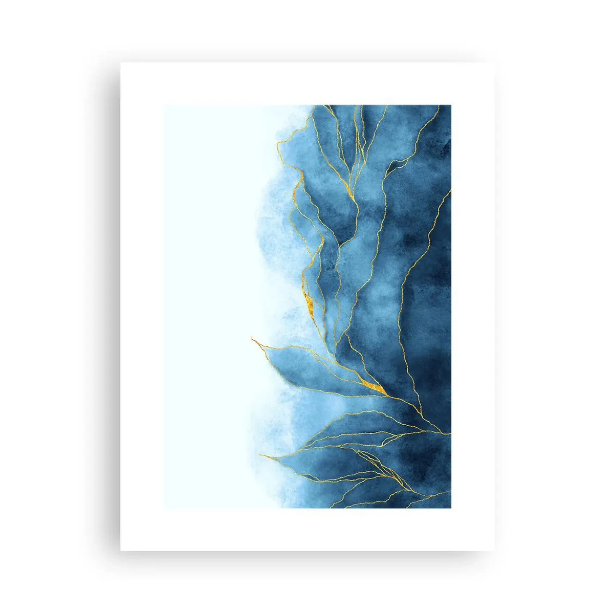 Poster - Albastru în aur - 30x40 cm
