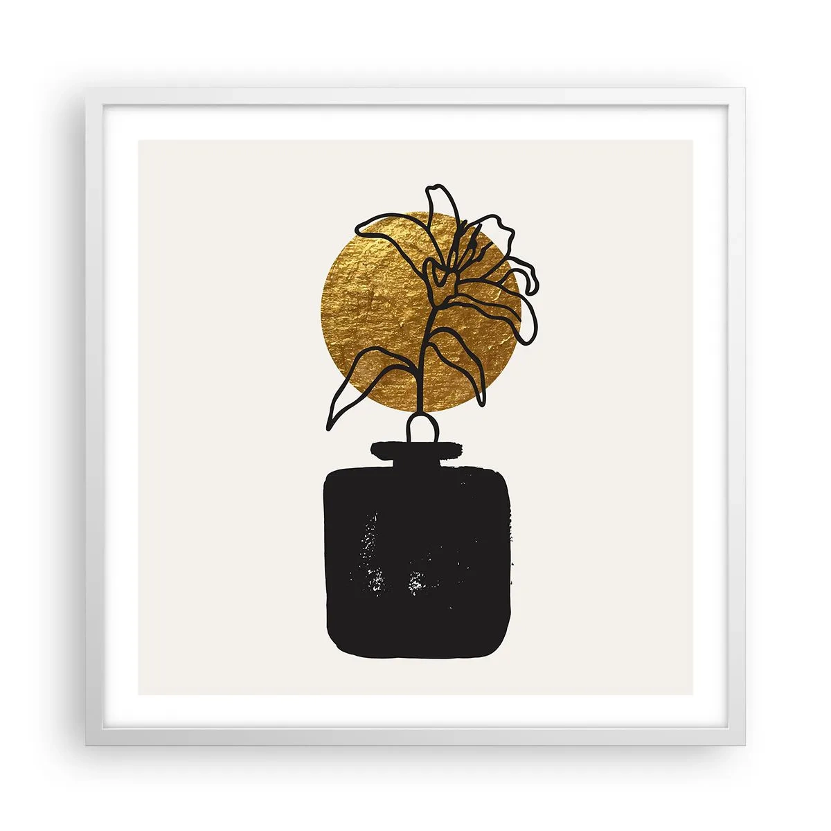Poster în ramă albă - Cât cântărește aurul? - 60x60 cm