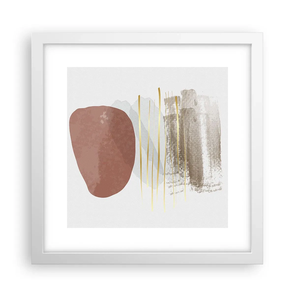 Poster în ramă albă - Colonadă abstractă - 30x30 cm