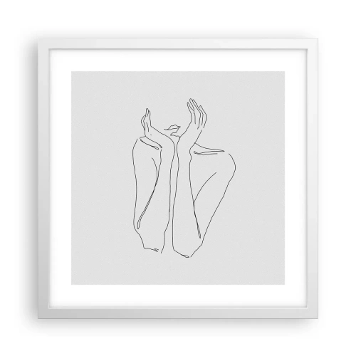 Poster în ramă albă - La ce visează fetele - 40x40 cm