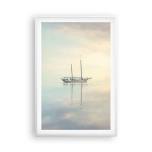 Poster în ramă albă - În tăcerea mării - 61x91 cm