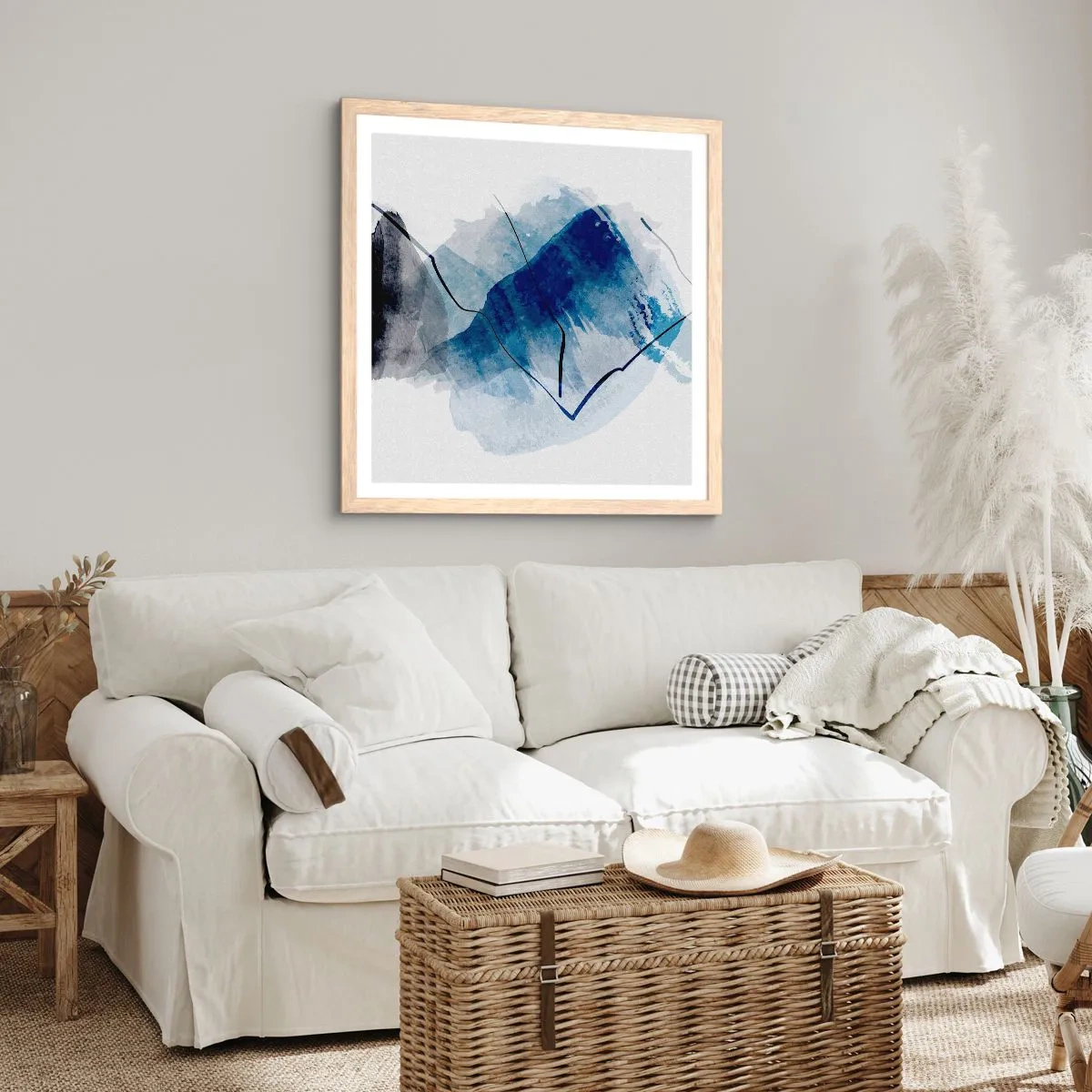 Poster în ramă de stejar deschis - Iceberg - 50x50 cm