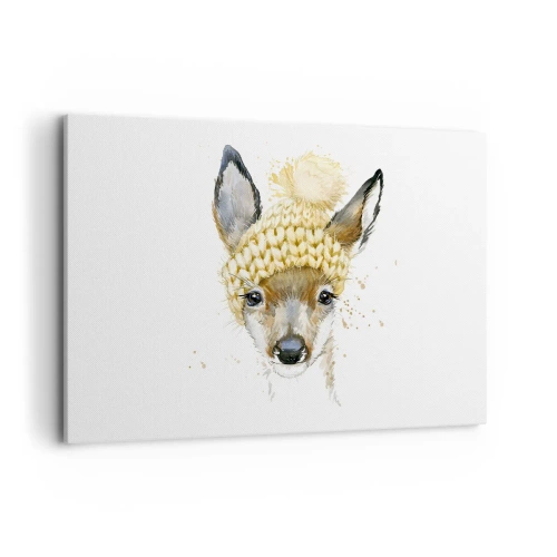 Tablou pe pânză - Pentru iarnă într-o pădure înzăpezită - 120x80 cm