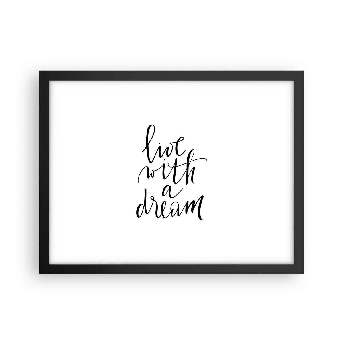 Poster în ramă neagră - Of course - 40x30 cm