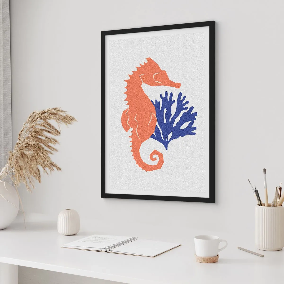 Poster în ramă neagră - Pe o pajiște subacvatică - 40x50 cm