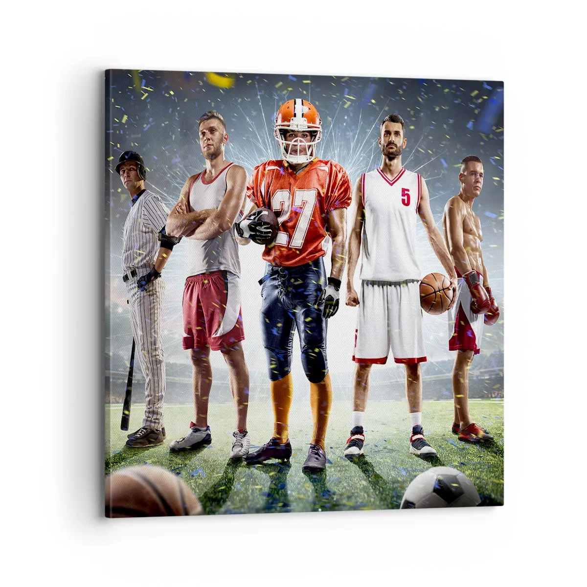 Tablou pe pânză - Gladiatori ai terenului de joc - 70x70 cm