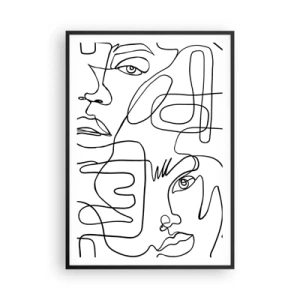 Poster în ramă neagră - Într-o încurcătură de emoții - 70x100 cm