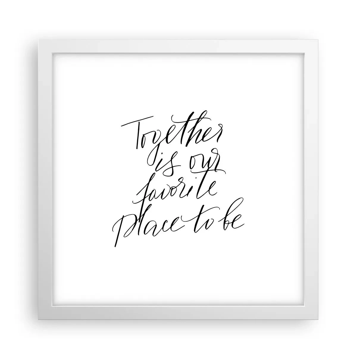 Poster în ramă albă - O simți și tu? - 30x30 cm