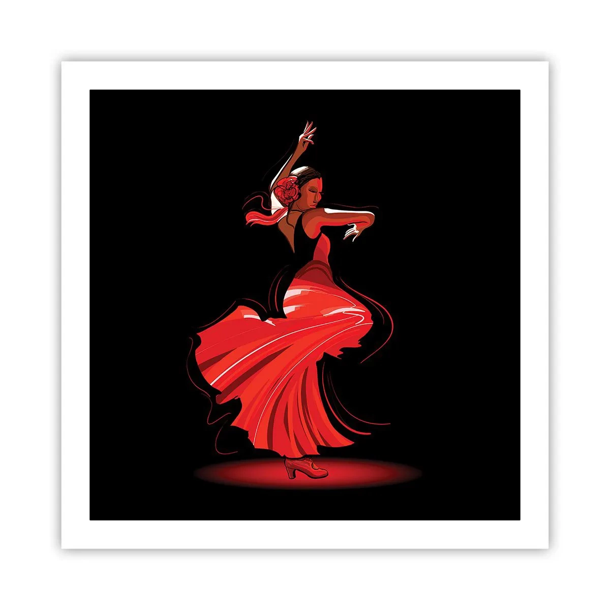 Poster - Spiritul înflăcărat al flamenco-ului - 60x60 cm