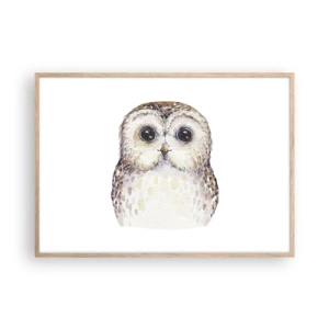 Poster în ramă de stejar deschis - Uită-te în ochii mei - 100x70 cm