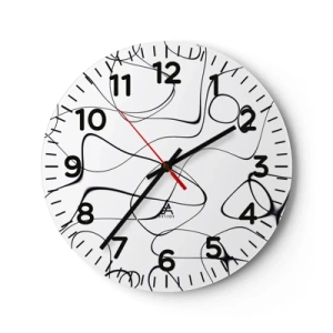 Ceas de perete - Ceas pe sticlă - Căile vieții, căile destinului - 40x40 cm