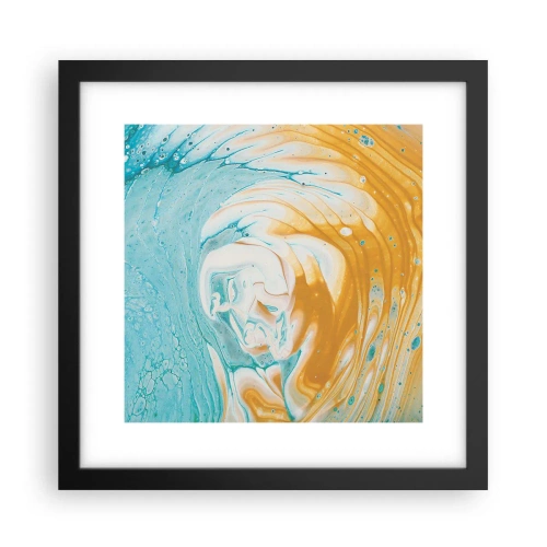 Poster în ramă neagră - Vârtej de pastel - 30x30 cm