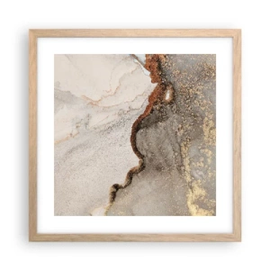 Poster în ramă de stejar deschis - La granița culorilor - 40x40 cm