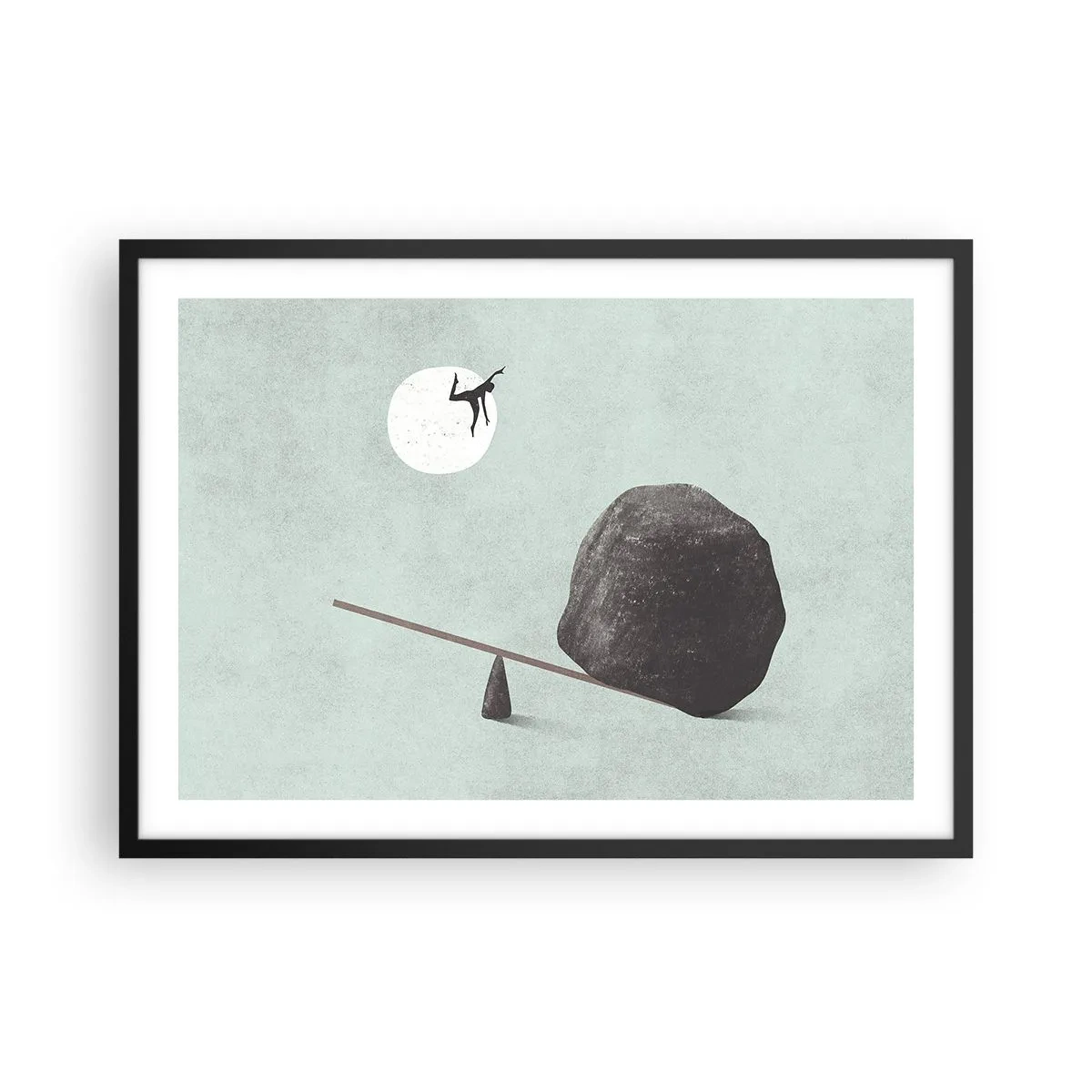 Poster în ramă neagră - Visul îndeplinit - 70x50 cm