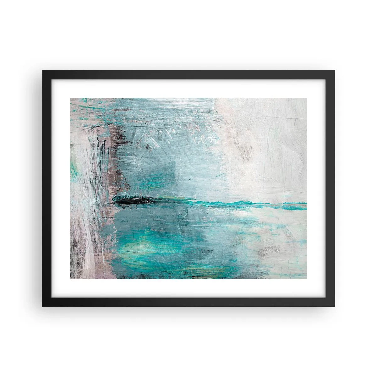 Poster în ramă neagră - Orizontal în albastru - 50x40 cm