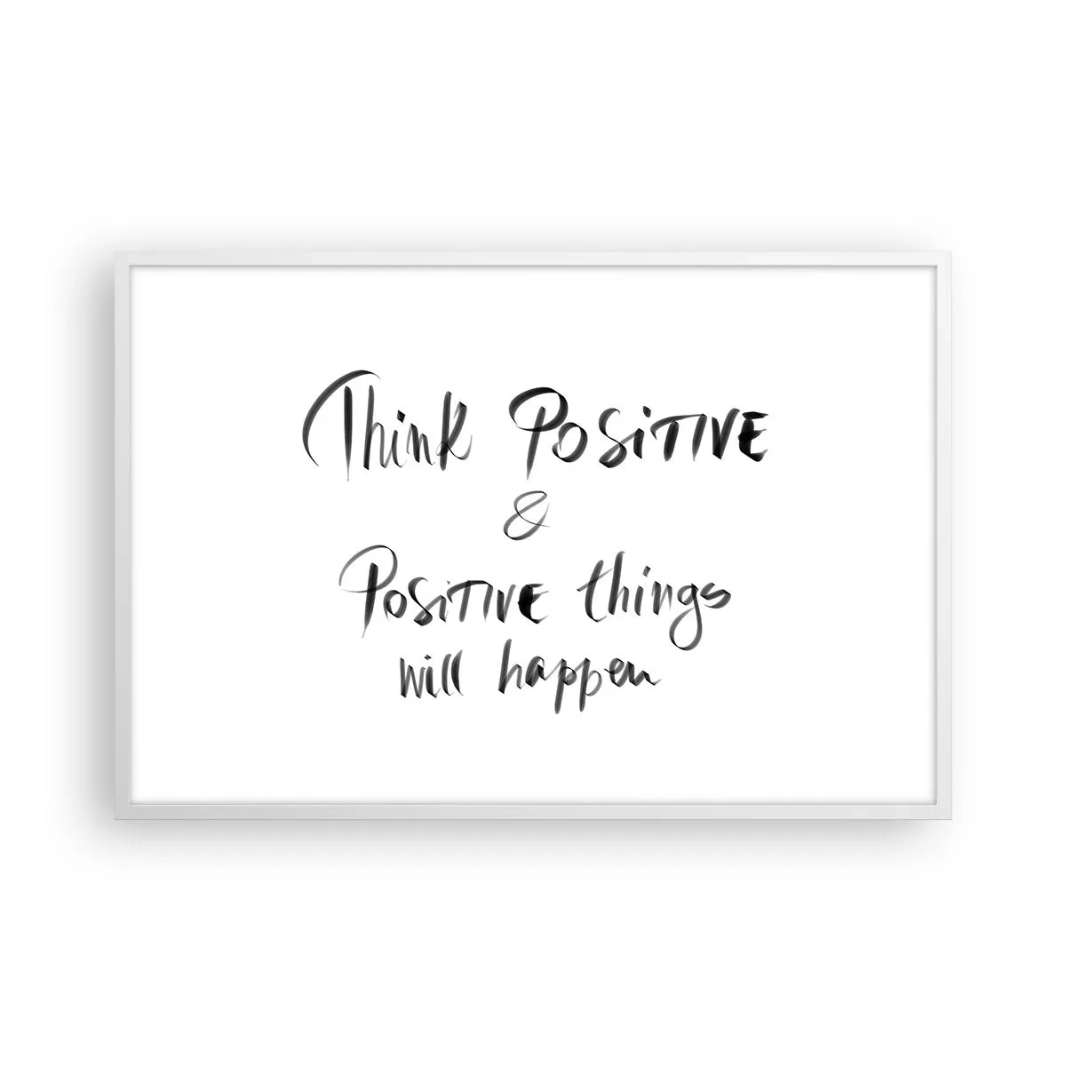 Poster în ramă albă - Cum să trăim bine? - 91x61 cm