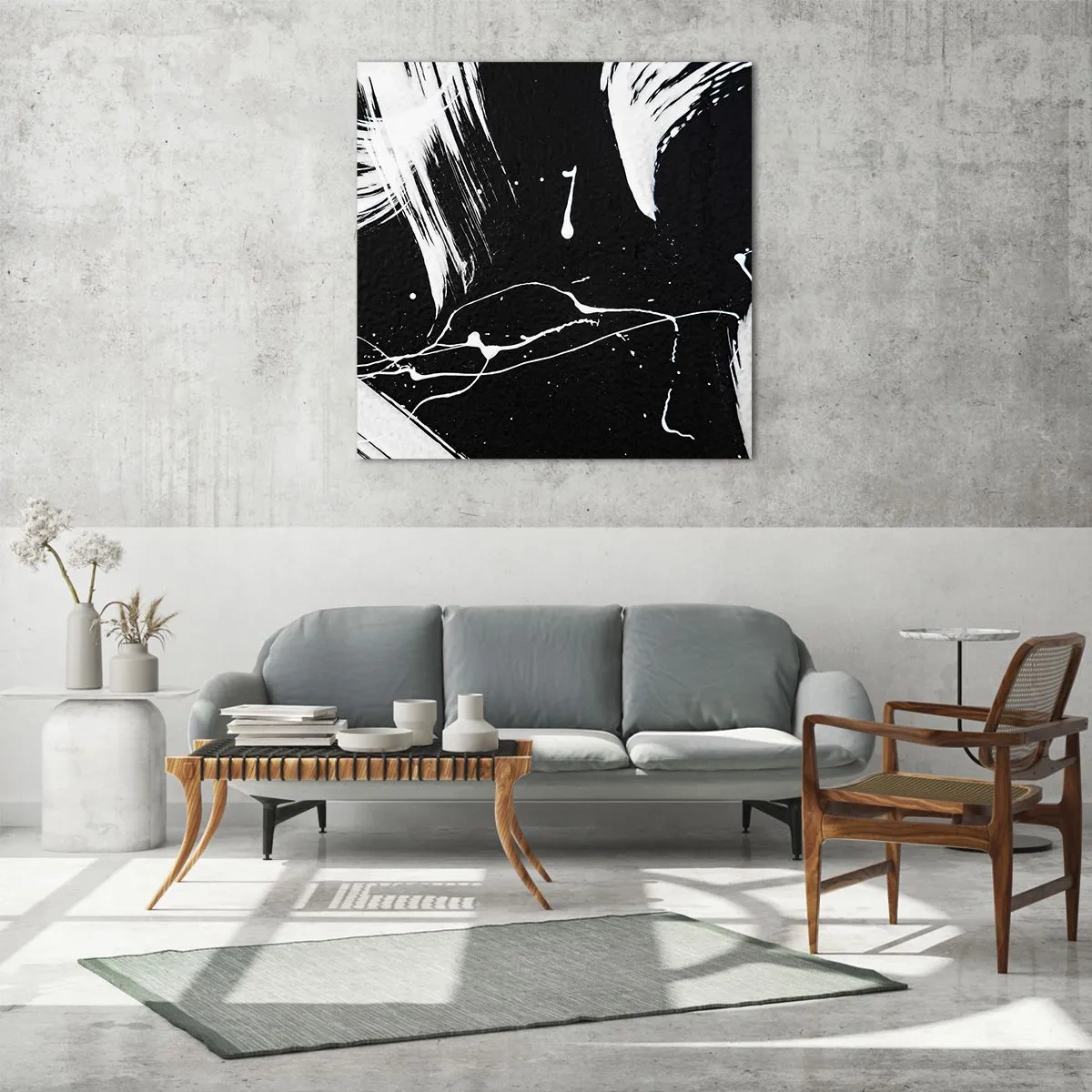 Tablou pe sticlă - Abisul întunericului - 50x50 cm