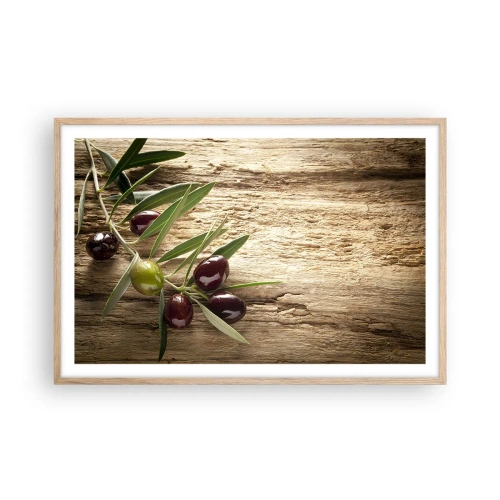 Poster în ramă de stejar deschis - Direct din natură - 91x61 cm