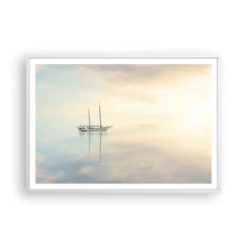 Poster în ramă albă - În tăcerea mării - 100x70 cm