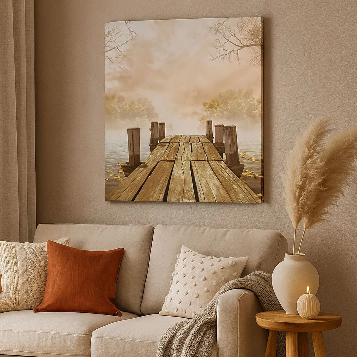 Tablou pe pânză - Tristețea blândă a toamnei - 30x30 cm