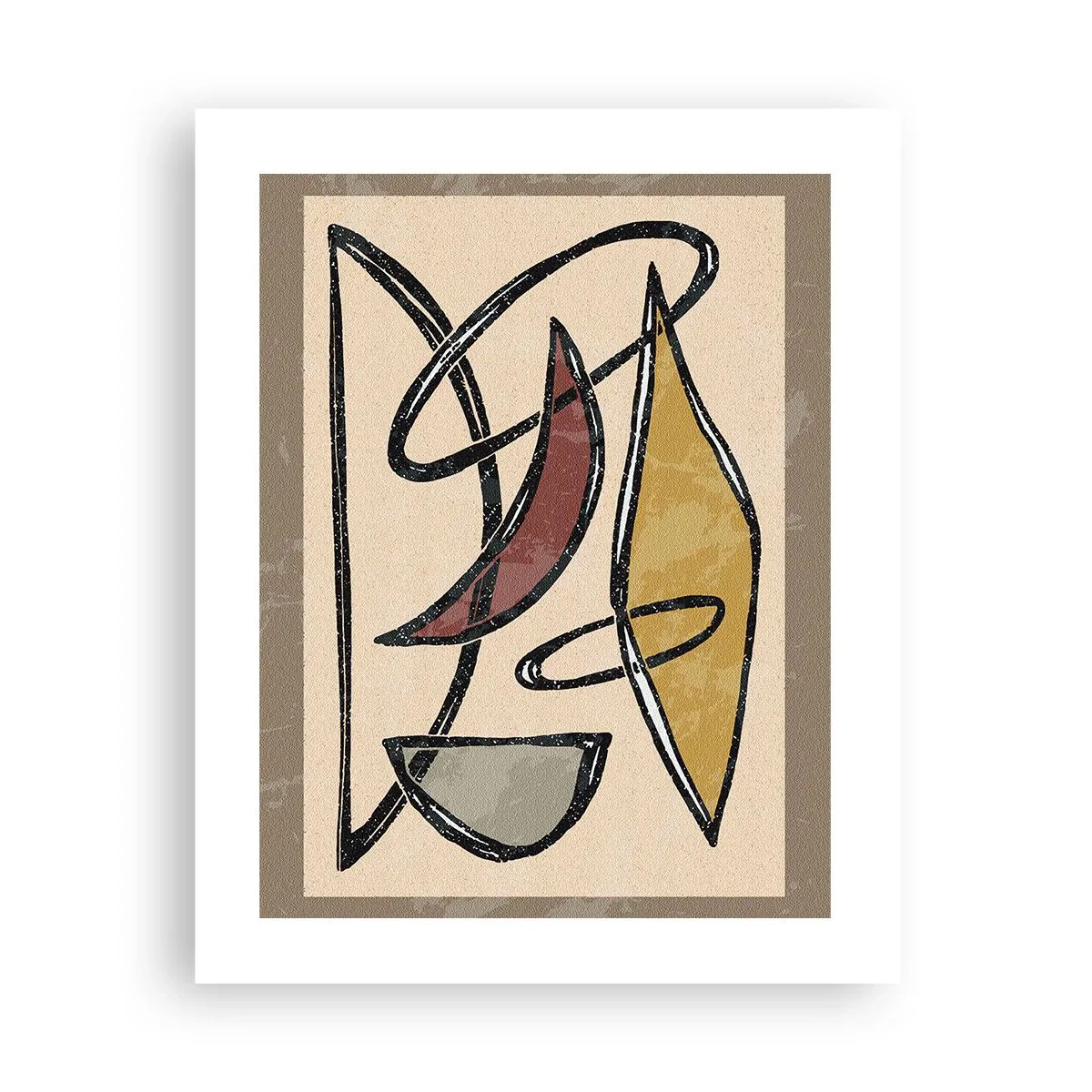 Poster - Compoziție - arcuri și ovale - 40x50 cm
