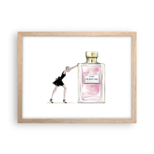 Poster în ramă de stejar deschis - Esența feminității - 40x30 cm